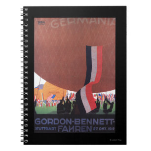 Cuaderno Raza del globo de aire caliente de Gordon Bennett