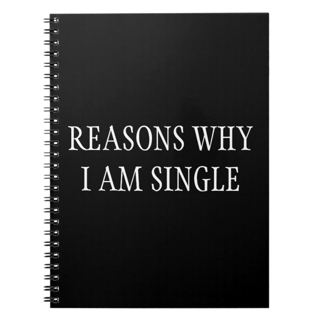 Cuaderno Razones por las que soy soltera y divertida dicien (Frente)