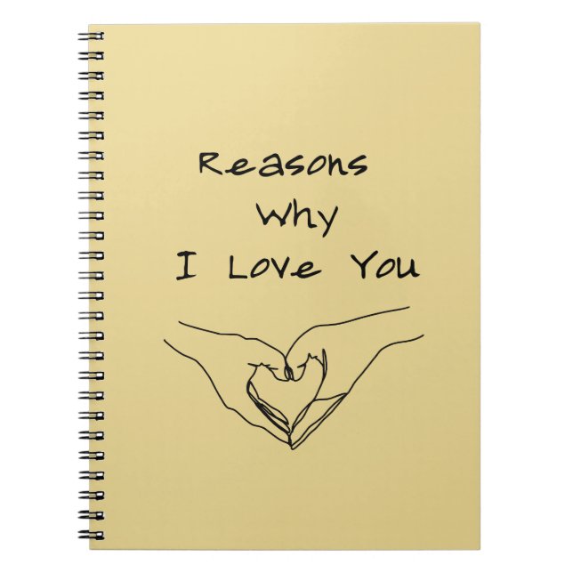 Cuaderno Razones por las que te amo (Frente)
