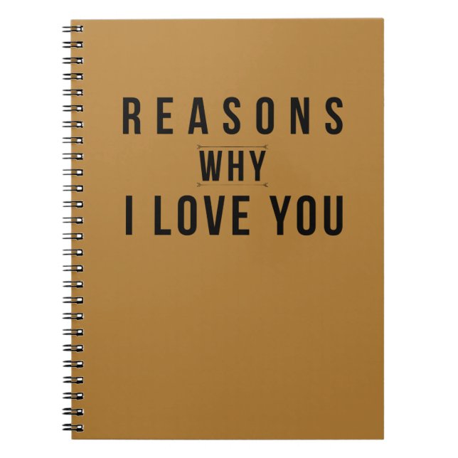 Cuaderno Razones por las que te amo (Frente)