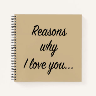 Cuaderno Razones por las que te amo
