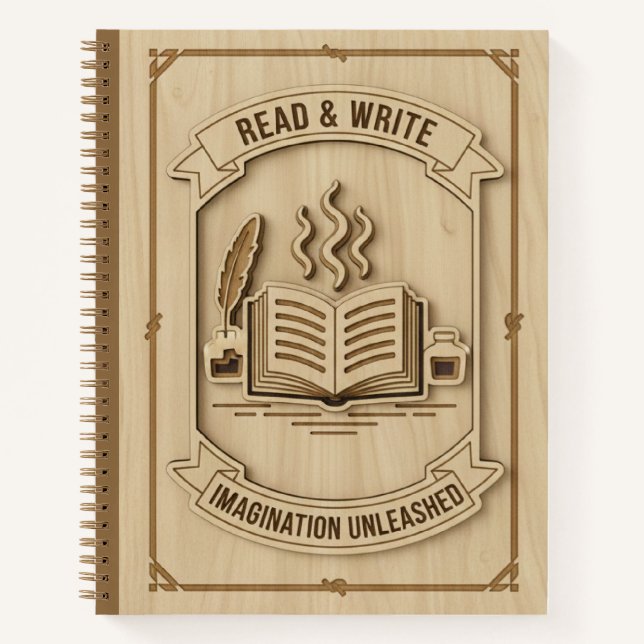 Cuaderno Read & Write Imagination Unleashed Wood Journal (Anverso)