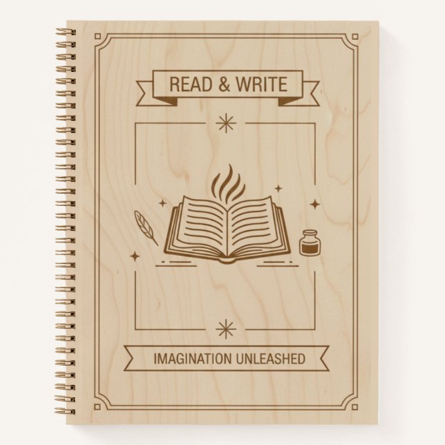 Cuaderno Read & Write Wood Carved Imagination Journal (Anverso)