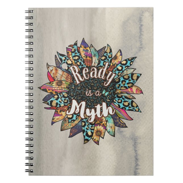 Cuaderno Ready is a Myth Sunflower Boho Notebook (Frente)