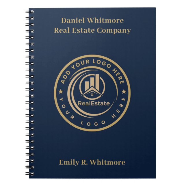 Cuaderno Real Estate Agent | Custom Logo Property Branding (Frente)