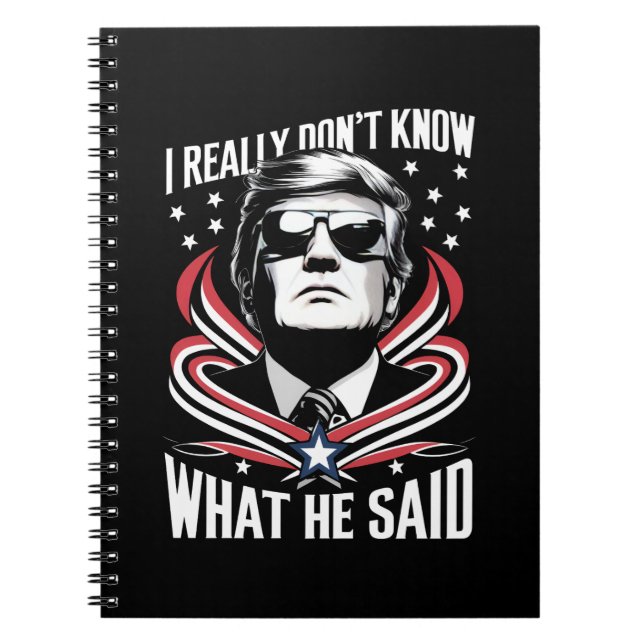 Cuaderno Realmente no sé qué dijo gracioso Trump Biden (Frente)