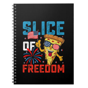 Cuaderno Rebanada de libertad 4 de julio Pizza Gafas de sol