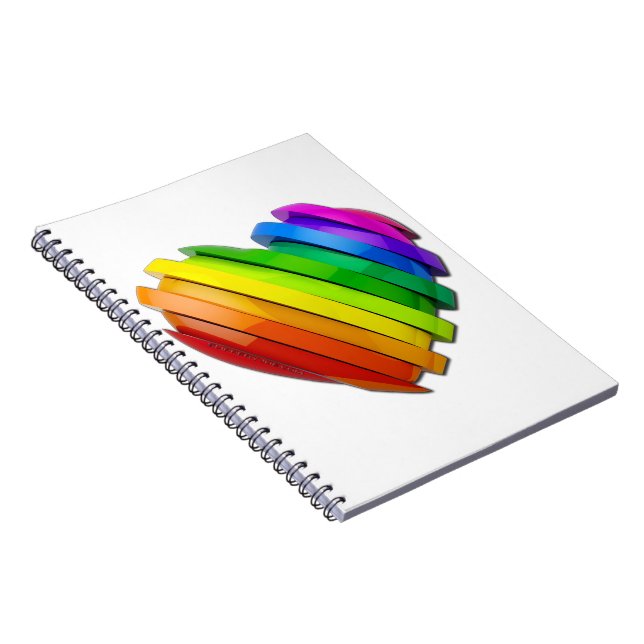 Cuaderno Rebanadas de corazón de Orgullo de SlipperyJoe bri (Lado Derecho)