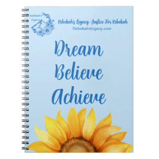 Cuaderno Rebekah’s Legacy Dream • Believe • Achieve Journal