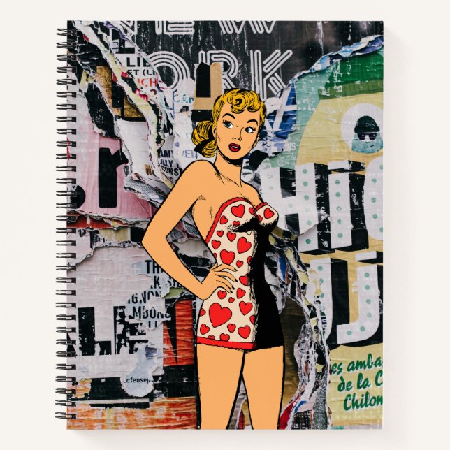 Cuaderno Rebel Heart Pin-Up Notebook (Anverso)