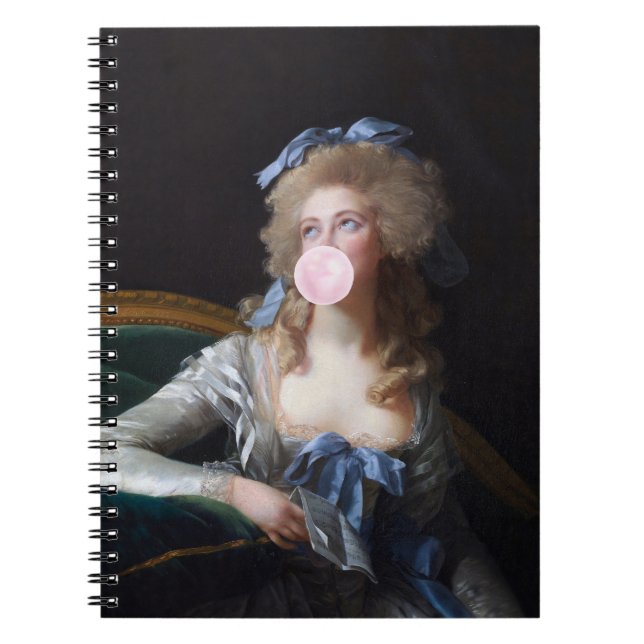 Cuaderno Recatada con chicle rosa (Frente)