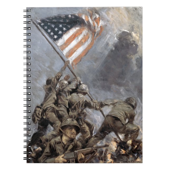 Cuaderno Recaudación de banderas en el Monte Suribachi, Iwo (Frente)