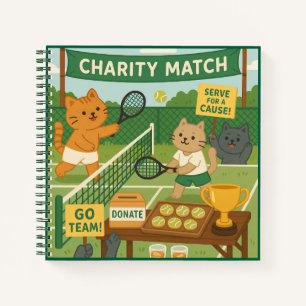 Cuaderno Recaudador de fondos de tenis para los amantes del