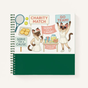 Cuaderno Recaudador de fondos de tenis para los amantes del