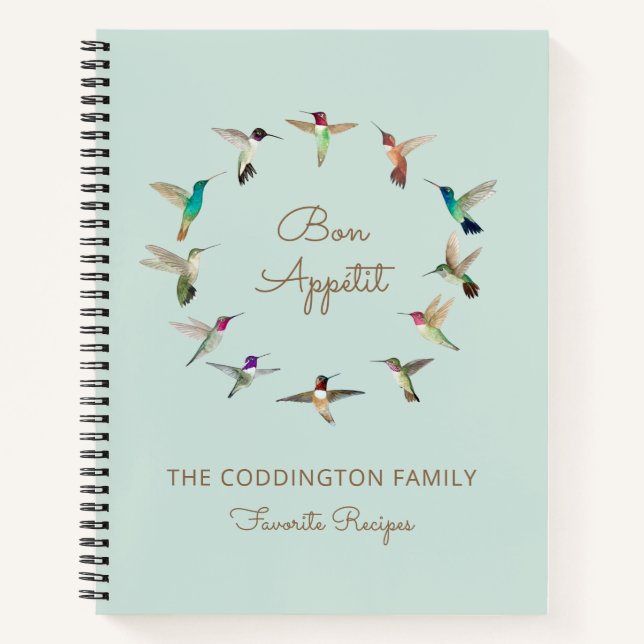 Cuaderno Receta Bon Appétit California Hummingbirds (Anverso)