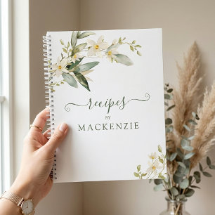 Cuaderno Receta Botánica de Flora Silvestre Elegante