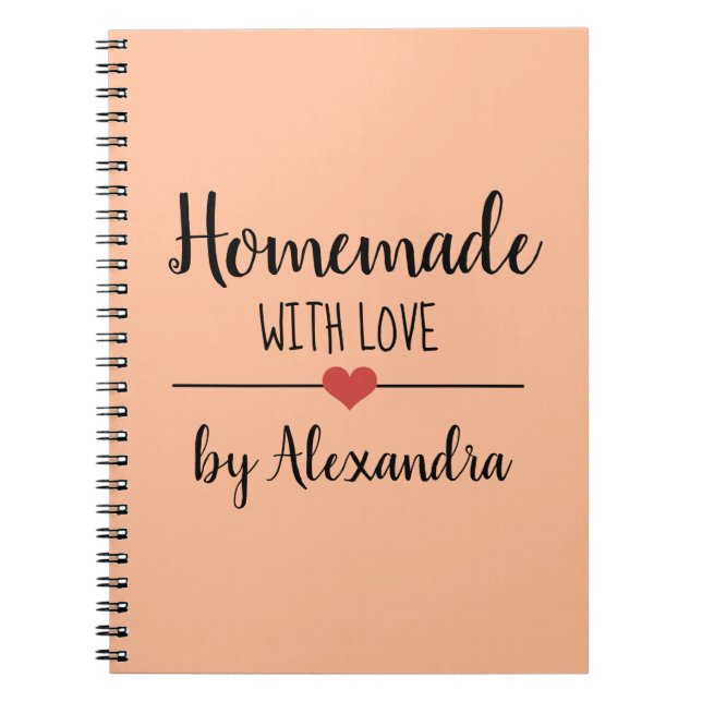 Cuaderno Receta casera con naranja negro de amor (Frente)