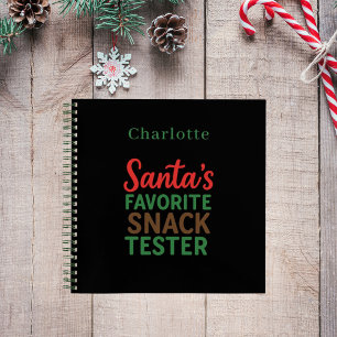 Cuaderno Receta cita Navidad snack probador nombre