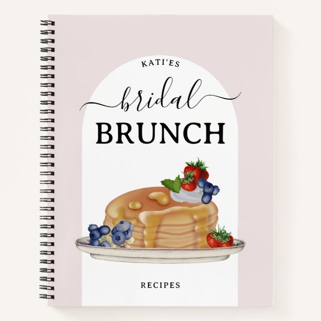 Cuaderno Receta de Brunch para Desayuno de Boda de Panquequ (Anverso)