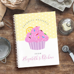 Cuaderno Receta de cocina amarillo corazones de quequitos m