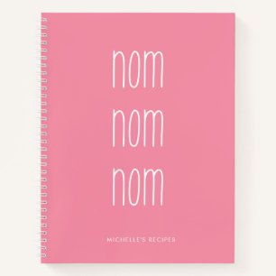 Cuaderno Receta de cocina de nom nom, escrita a mano por un