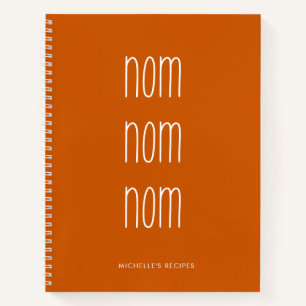 Cuaderno Receta de cocina de Nom Nom Nom Naranja quemado