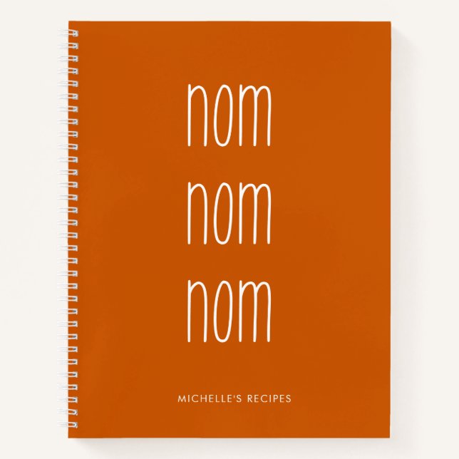 Cuaderno Receta de cocina de Nom Nom Nom Naranja quemado (Anverso)