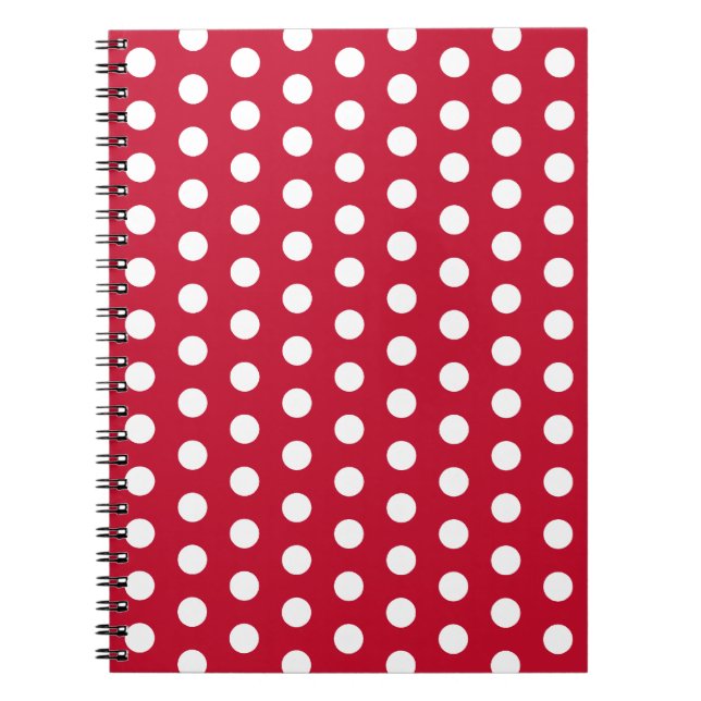 Cuaderno Receta de cocina de puntos de polka roja regalo pa (Frente)