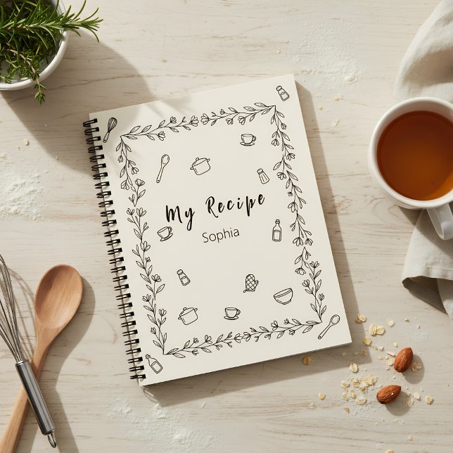 Cuaderno Receta de cocina minimalista elegante (Subido por el creador)