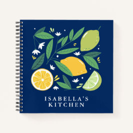 Cuaderno Receta de cocina personalizada de Lemon Lime Fruit