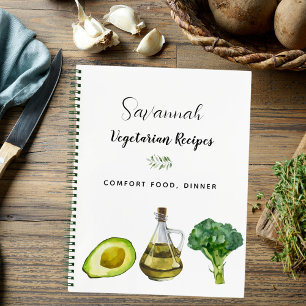 Cuaderno Receta de cocina vegetariana verduras