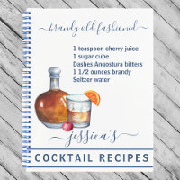 Receta de cóctel acuarela bebidas mezcladas Brandy