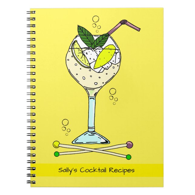 Cuaderno Receta de cóctel de Gin Drinker Cocktail (Frente)