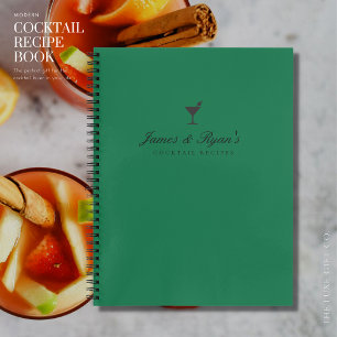 Cuaderno Receta de cóctel en blanco para regalo de compromi
