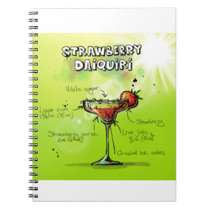 Cuaderno Receta de cócteles de color acuático