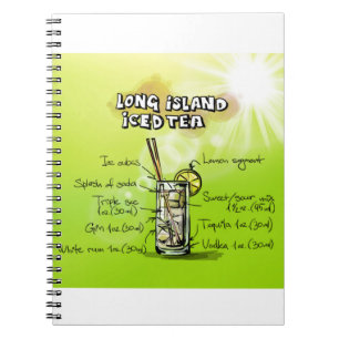 Cuaderno Receta de cócteles del bar acuático