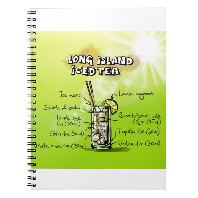 Cuaderno Receta de cócteles del bar acuático (Frente)