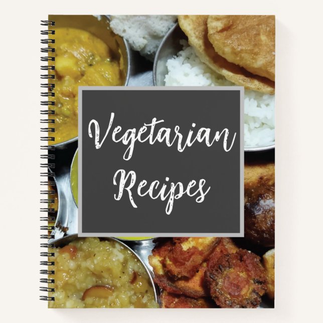 Cuaderno Receta de comida vegetariana (Anverso)