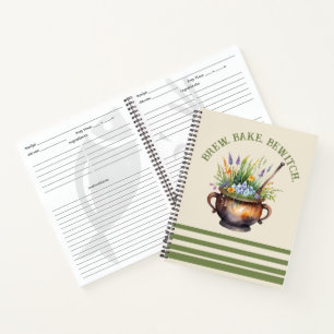 Cuaderno Receta de Cottagecore para Bruja de Cocina Brew Ba