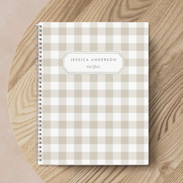 Cuaderno Receta de Cuadro de Búfalo Beige de Granja Moderna (Subido por el creador)
