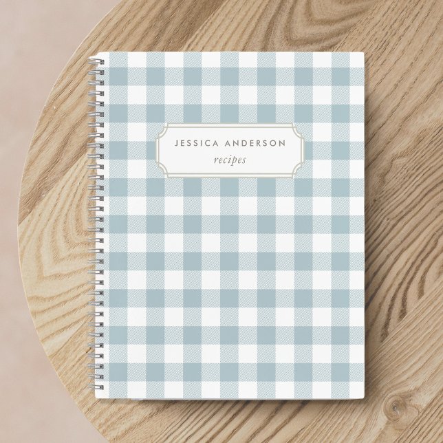 Cuaderno Receta de cuadros de búfalo azul de granja moderna (Subido por el creador)