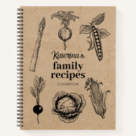 Cuaderno Receta de Dodles Rústicos de Ilustracion de Comida