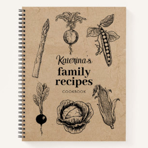 Cuaderno Receta de Dodles Rústicos de Ilustracion de Comida