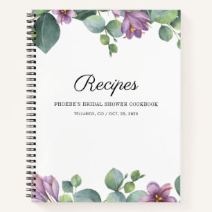 Cuaderno Receta de ducha nupcial de eucalipto botánico mode