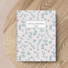 Cuaderno Receta de eucalipto rosa y salvia elegante