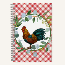 Cuaderno Receta de Eucalyptus Wreath & Rooster Farmhouse