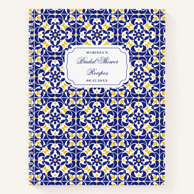 Cuaderno Receta de Fiesta de Despedida de Soltera Azul Medi (Anverso)