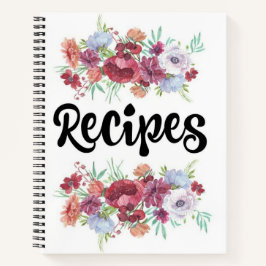 Cuaderno Receta de floral cúrcuma