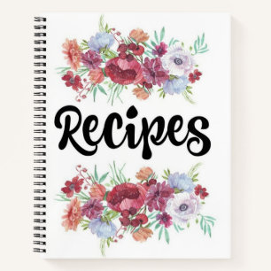 Cuaderno Receta de floral cúrcuma