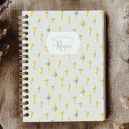 Cuaderno Receta de Floreros de Grecia Antigua Azul Polvorie